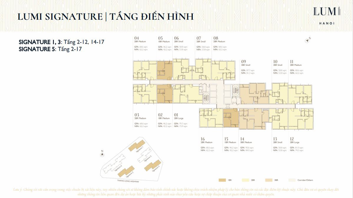 Toà Signature 1 Chung cư Lumi Hà Nội